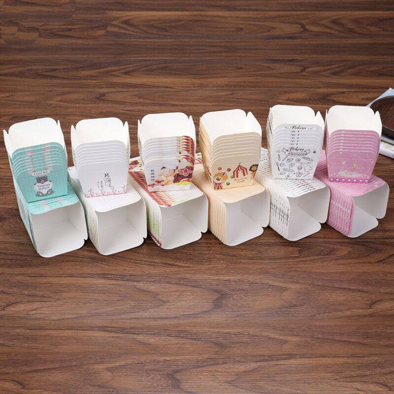 帕帕罗蒂空气炸锅专用纸杯方形马芬杯纸托蛋糕纸杯北海道戚风蛋糕