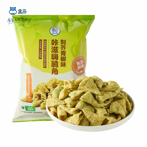 盒马咔滋嗨脆角荆芥青椒玉米脆