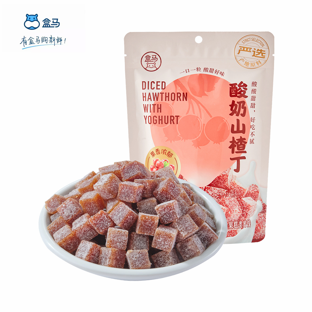 盒马酸奶山楂丁208g独立包装