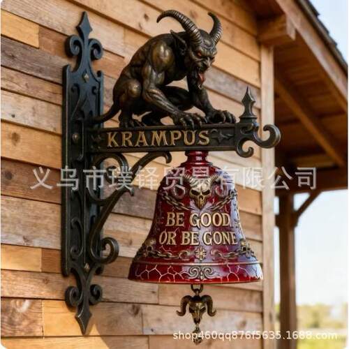 跨境新款Krampus Door Knocker克朗普斯门环装饰挂件