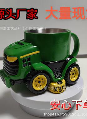 跨境Vintage Green Tractor FarmEquipmentMug绿色拖拉机马克杯