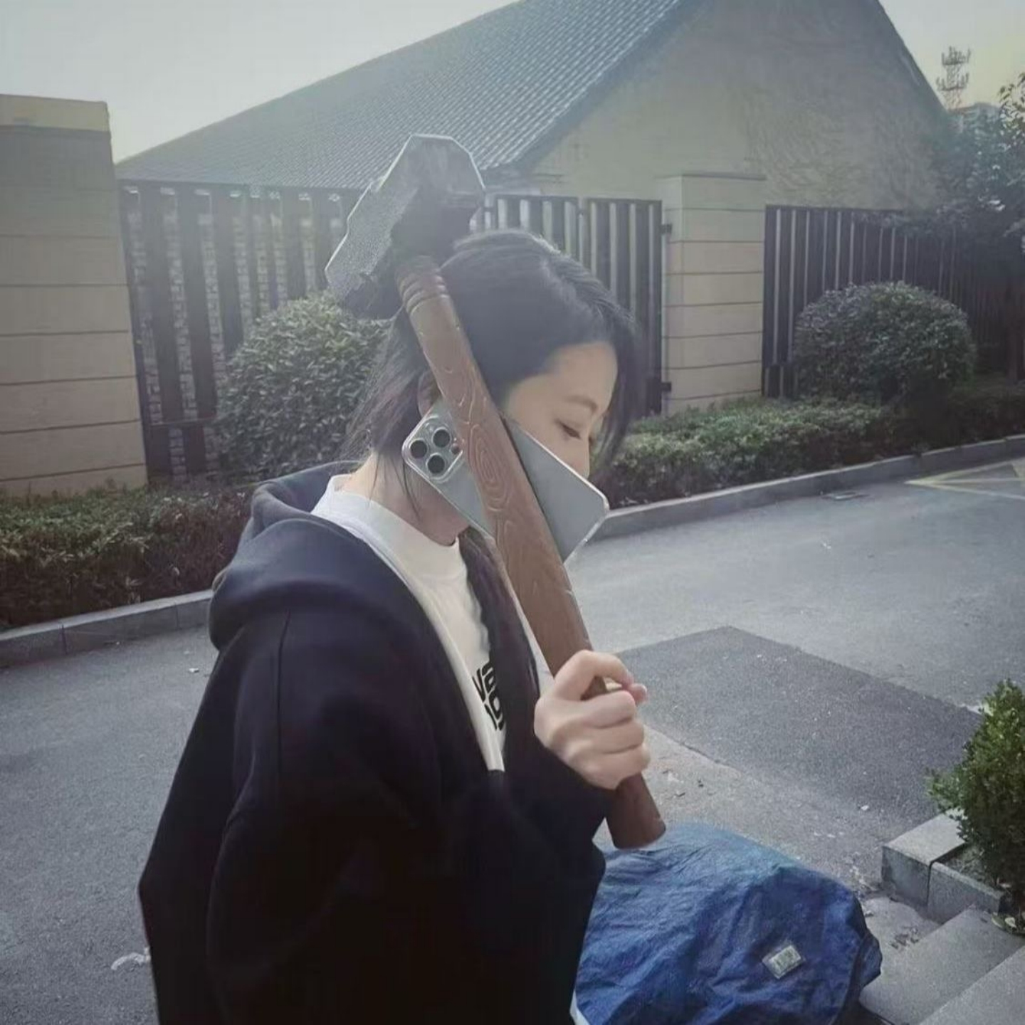 适用oppo抽象搞怪仿真锤子手机壳