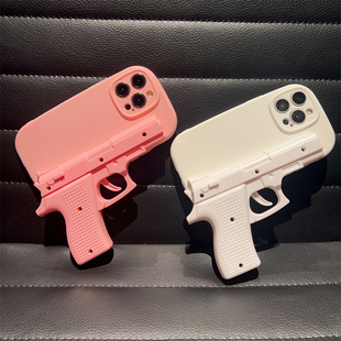 创意手枪玩具枪形适用iphone15新款17苹果16promax手机全包13手机壳14plus个性11搞怪沙雕12小众独特稀奇古怪