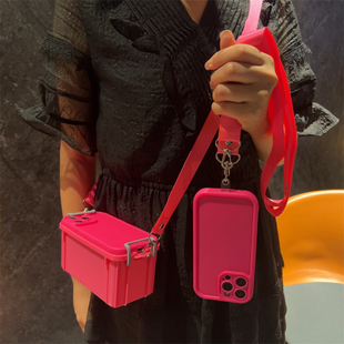 创意收纳盒箱适用vivox100s手机壳s20 19旅游x60挂绳s15斜挎x200炸裂x90小众80独特s18保护17外壳y300pro防摔