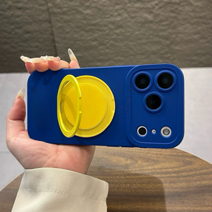 360度旋转支点壳适用荣耀500pro手机壳magic6带支架8简约7撞色300高级感400全包win硅胶1 200pro保护壳x70