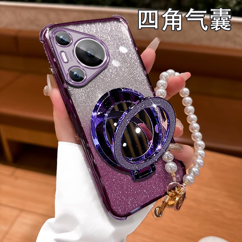 适用于华为Pura80女款支架保护套