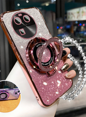 OPPOFindX6手机壳高颜值曲面屏防摔保护套FindX6Pro网红女款磁吸支架软壳PGFM10全包镜头PGEM10硅胶POPO挂绳