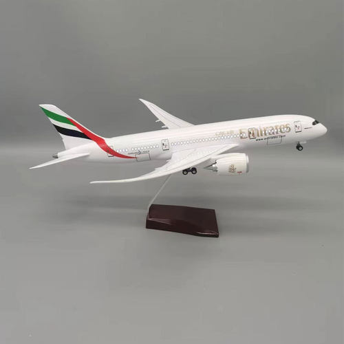 热卖45cm飞机模型空客B787阿联酋B787航空模型B787 Emirates带轮
