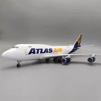 亚特拉斯航空Scale 1:150 47cm B747 ATLAS 货运飞机模型带灯