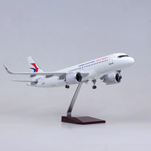 带灯47cm东方航空飞机模型东航空客A320neo仿真民航客机拼装摆件