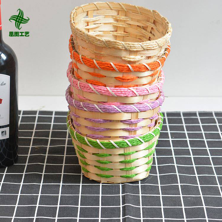 鸡蛋篮竹编收纳篮编织手工纸绳编织婚礼开业糖果坚果收纳篮