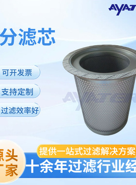 卅亚空压机油气分离器 23545841外置螺杆机缠绕油分玻纤滤芯