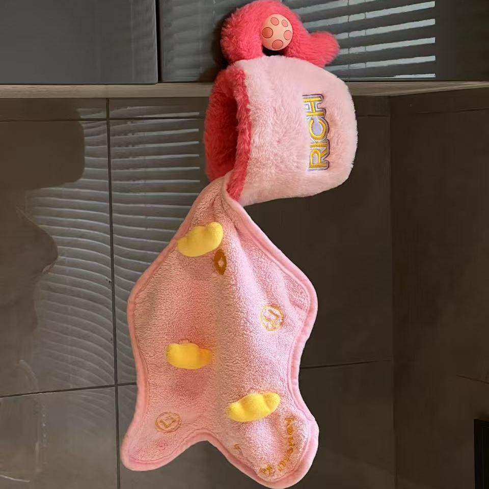 ANNA 圆宝水杯擦手巾可挂式新款加厚珊瑚绒吸水刺绣擦手毛巾,家庭/个人清洁工具,厨房擦手巾,淘宝优惠券,粉丝福利购,淘宝优惠卷