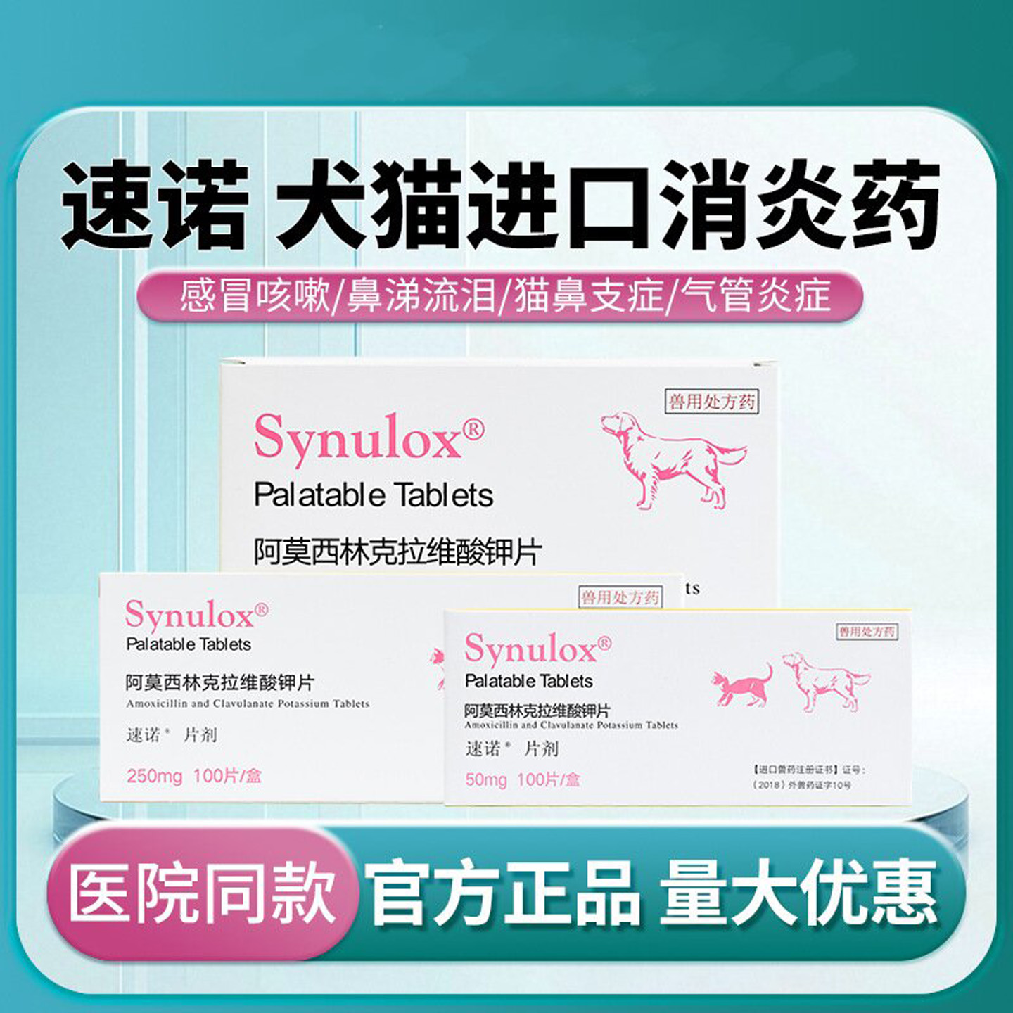速诺消炎片猫鼻支阿莫西林