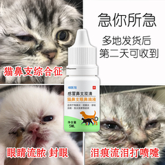 猫鼻支特效滴鼻眼屎多流脓猫咪眼药水眼睑红猫滴眼液
