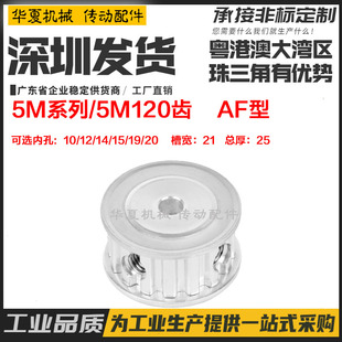 槽宽21 AF型200 铝同步皮带轮 两面平同步轮 内孔10 5M120齿