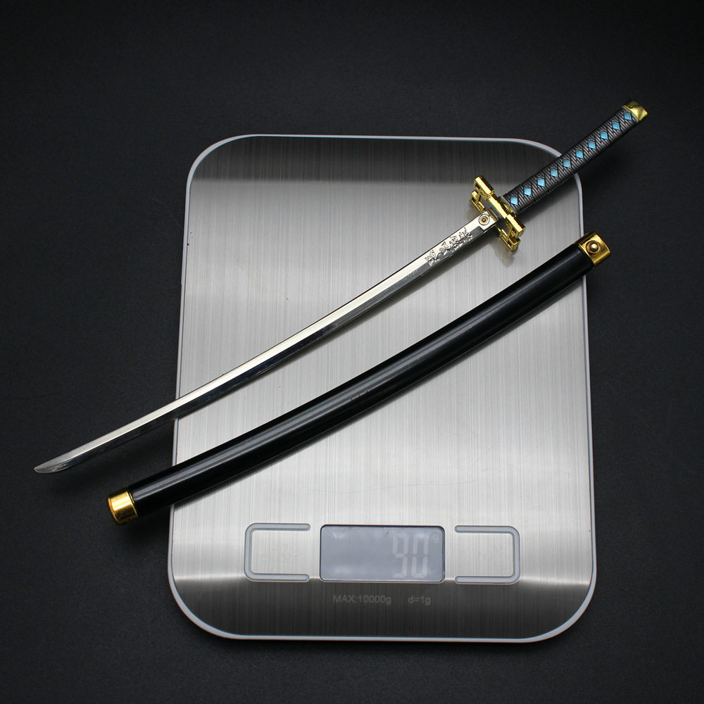 鬼灭之刃弹动跳刀 霞柱风柱我妻灶门水柱虫柱合金模型日轮刀26cm