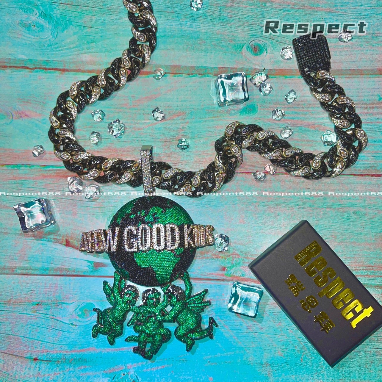 Respect 私人定制AFGK天使地球吊坠欣赏