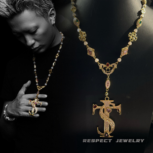 满钻stk项链asen同款区别廉价版个性潮流项链