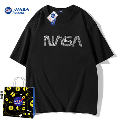 NASA WEEK官网联名款新品2025纯棉短袖t恤男女潮牌上衣情侣装T恤