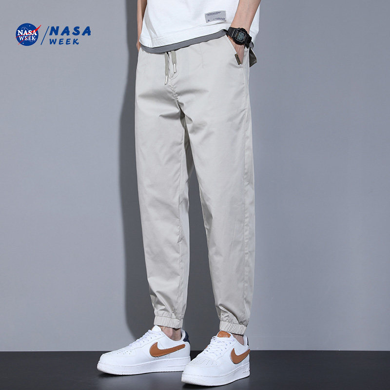 NASA WEEK聯名男裝冰絲休閑褲男夏季薄款潮流寬松男士束腳工裝褲在類目 男裝, 休閒褲中 - 來自Buy2taobao.com提供專業的淘寶代購服務