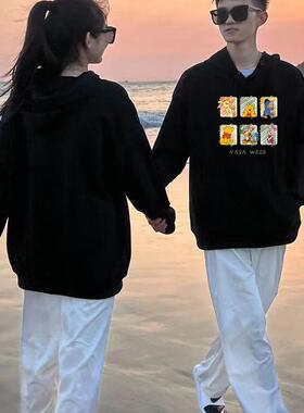 NASA WEEK2025圆领连帽卫衣男女潮牌宽松百搭简约秋季情侣上衣DYJ