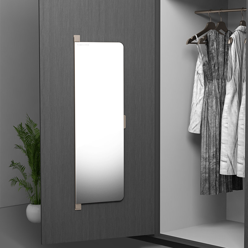 leiluo雷洛无轨穿衣镜衣柜浮法银镜全身镜隐藏试衣镜平推折叠衣橱