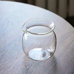 圆满玻璃公道杯高档透明耐热高硼硅分茶器无耳茶海茶具配件公杯