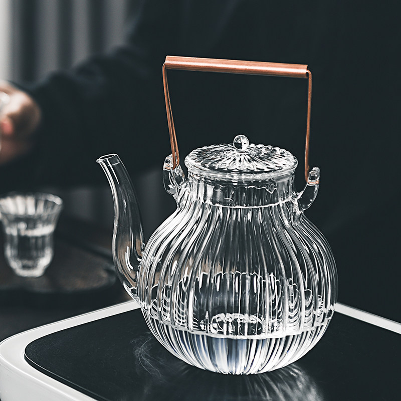 日式纯手工耐热玻璃茶壶