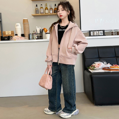 10岁女孩开衫潮宝森系小外搭早秋学院风甜美衣服宽松外穿童装舒服
