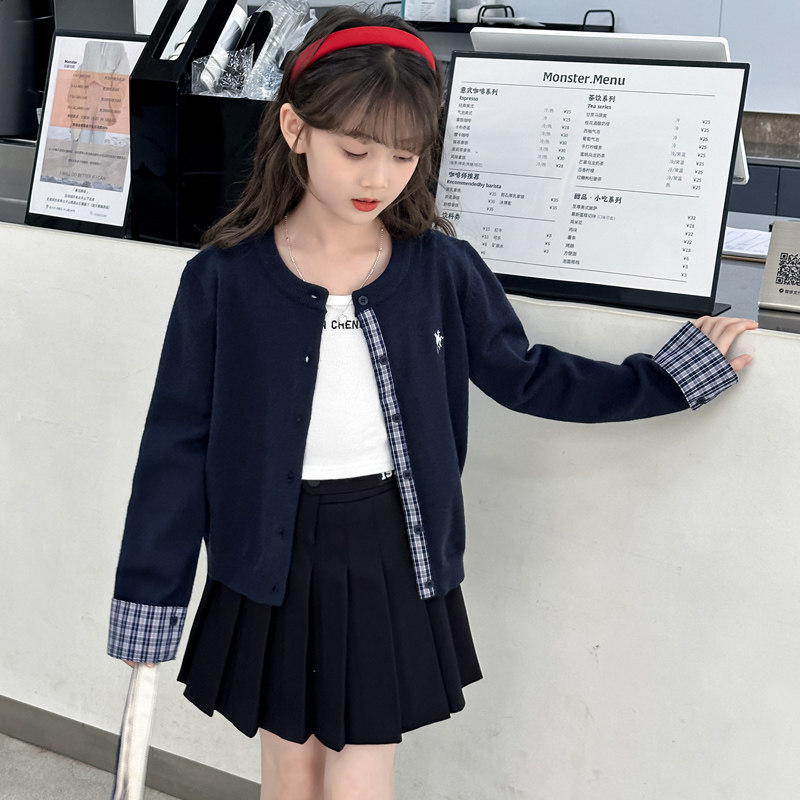 女孩卫衣开衫毛衣2025儿童秋装韩范秋季甜美服装ins风初秋秋天