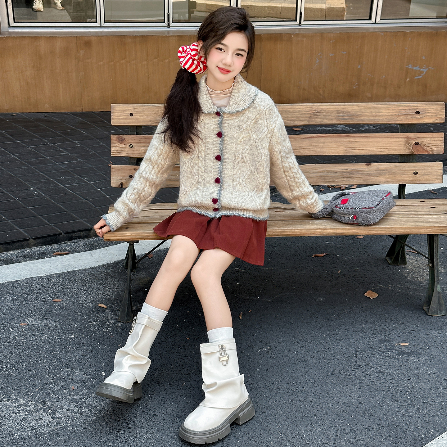 女生开衫外套春秋潮范外出服学院风秋装新品潮装衣服高级感小众