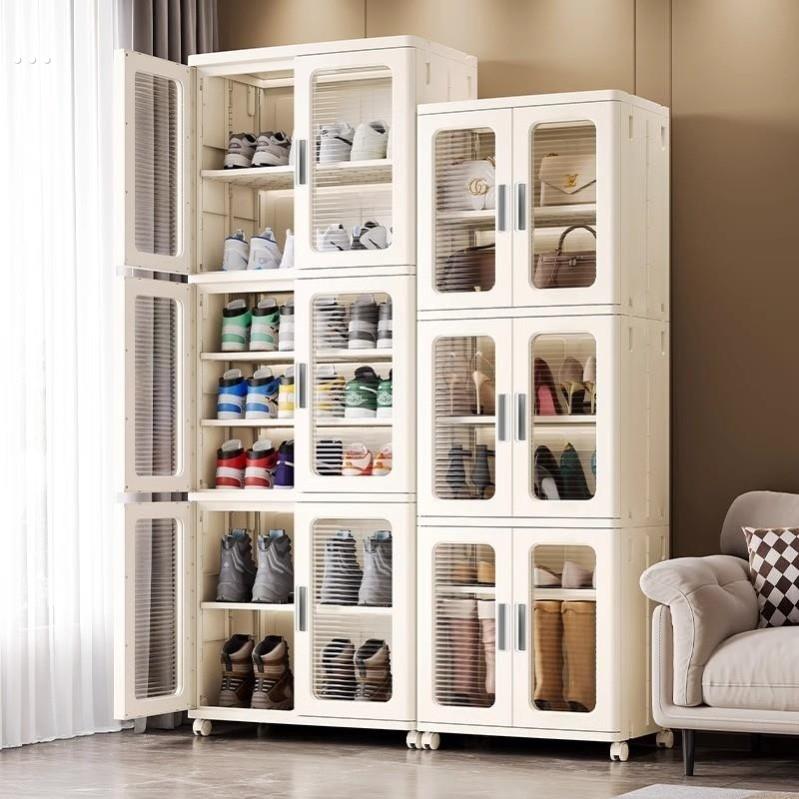 透明折叠鞋盒家用免安装神器鞋架防尘宿舍拼装塑料简易鞋柜收纳盒