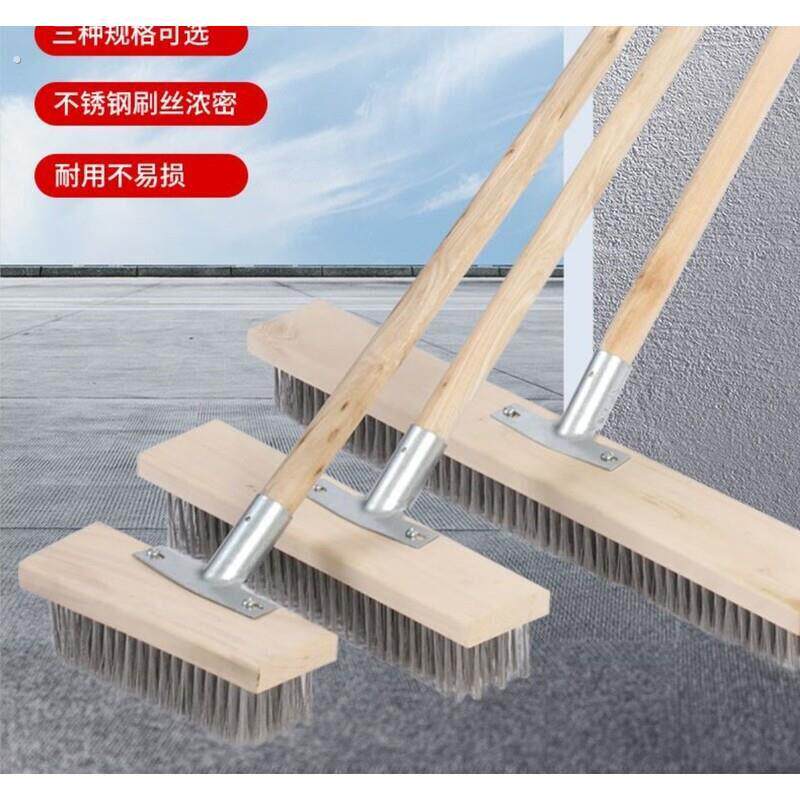 鹅卵石缝隙船板长把磨具铜丝刷长柄钢丝刷洗地刷海鲜市场道路刷子