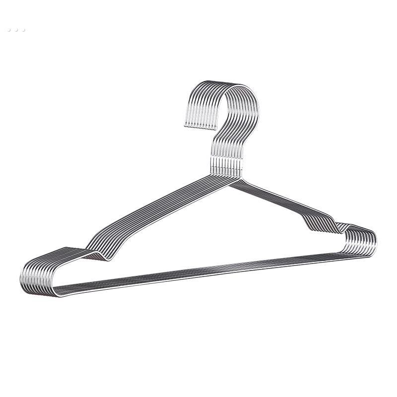 304不锈钢衣架特粗实心无痕防滑挂晾衣服架子成人衣架家用衣架子