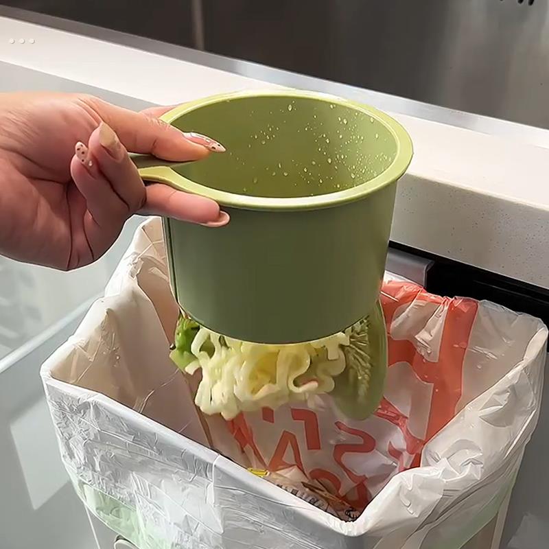 厨房水槽过滤网一按即倒防脏手挂篮洗碗池剩菜剩饭残渣垃圾沥水篮