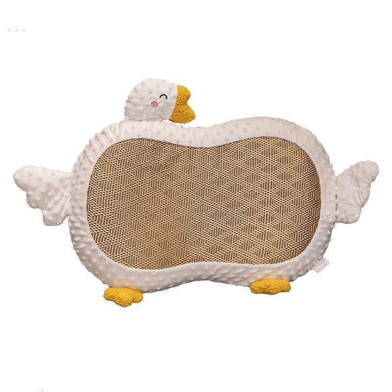 凉席猫肚皮枕头单人枕慢回弹记忆棉猫肚枕芯枕套学生宿舍睡觉靠枕