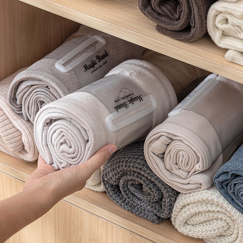 速发衣服卷捆扎自粘家带带方便捆用衣物整理收纳带衬衣裤子旅行用