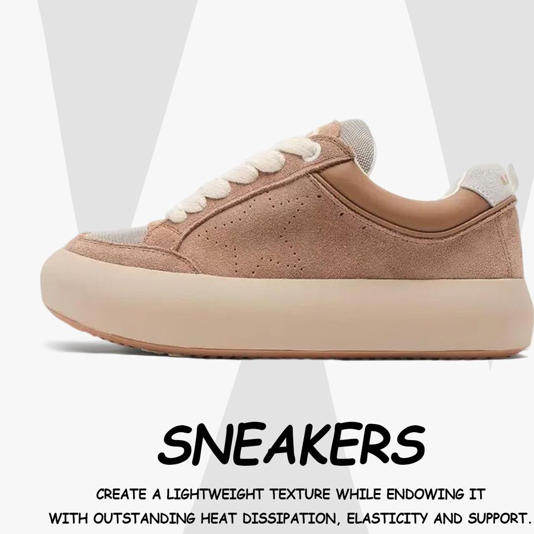 【老派潮鞋】厚底面包鞋情侣款休闲板鞋春秋季百搭做旧星星小脏鞋