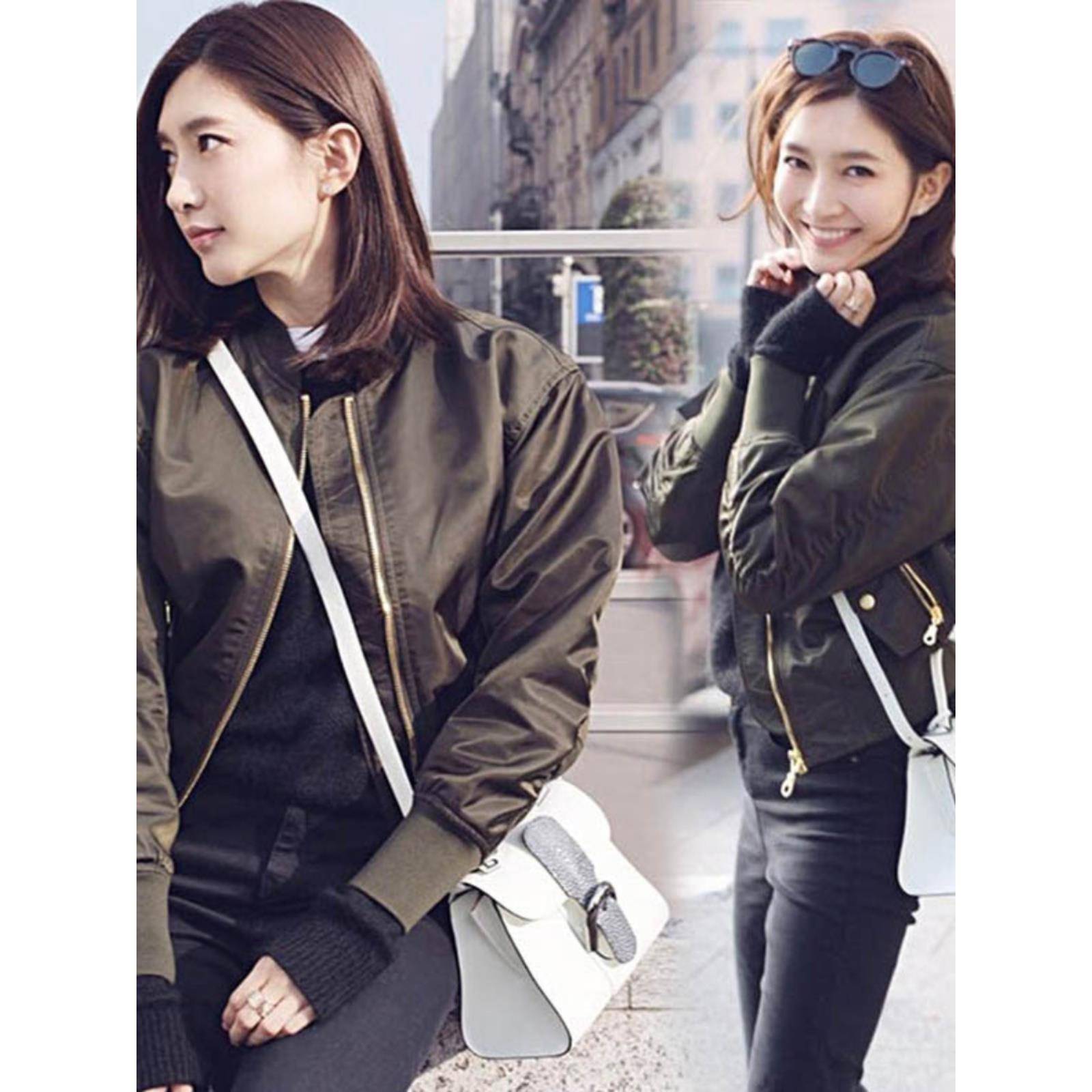 江疏影明星同款棒球服加厚飞行员夹克秋冬新款棉衣韩版时尚女外套