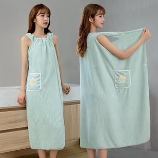 冬浴巾家用女可穿可裹非0吸水大人B6553016浴裙浴秋袍洗澡223新款