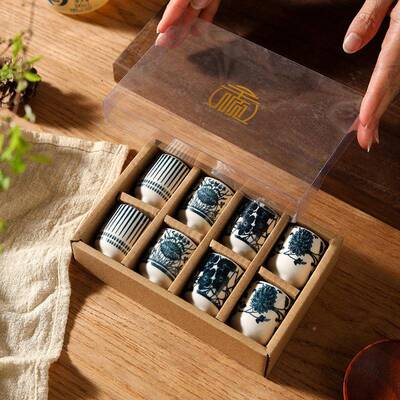 千顺釉ZIG彩陶瓷杯日式小装酒下杯套清酒酒具酒壶喝酒白酒家用分