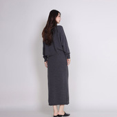 Jane 简约DLY51004 毛织连衣裙长优雅时尚 express 简表达25冬新款