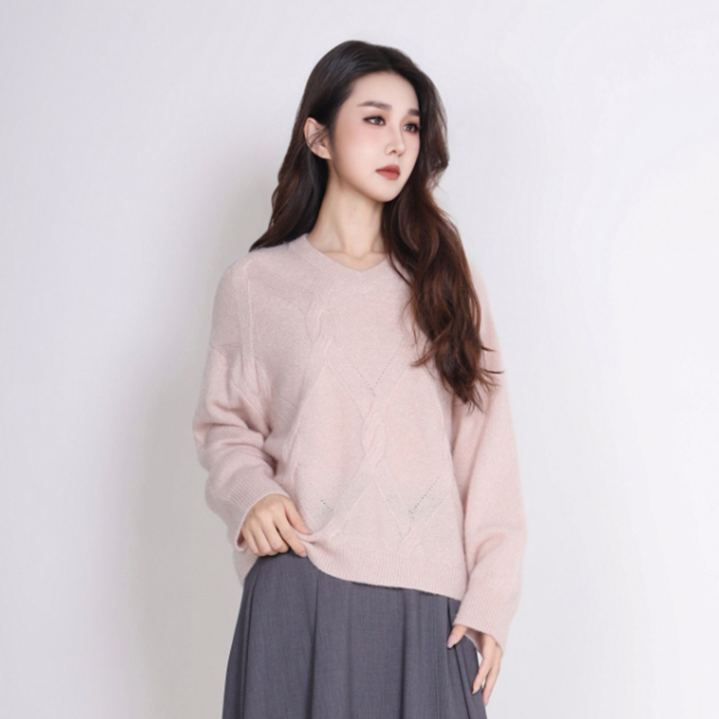 Jane express/简表达25年冬季新款长袖毛衫针织衫百搭DMS52004