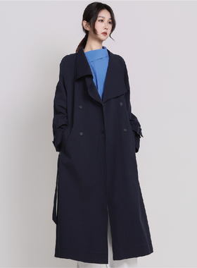 Jane express/简表达独立剪裁挺廓版型女士束腰修身风衣CFY63003