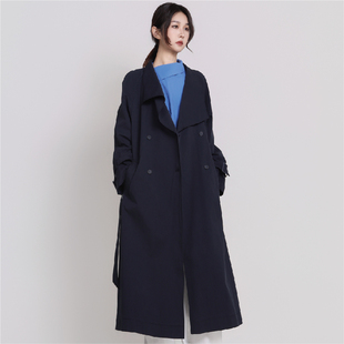 Jane express/简表达独立剪裁挺廓版型女士束腰修身风衣CFY63003