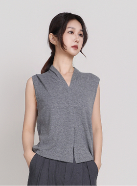 Jane express/简表达100%纯羊毛女内搭背心纯色针织马夹CMS61002