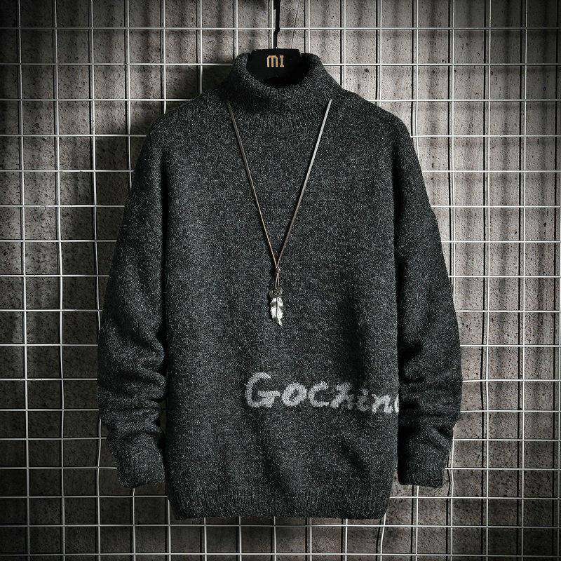 2024秋冬季新款毛衣男士高领保暖加厚宽松羊绒衫韩版痞帅针织衫潮,男装,羊绒套衫,淘宝优惠券,粉丝福利购,淘宝优惠卷