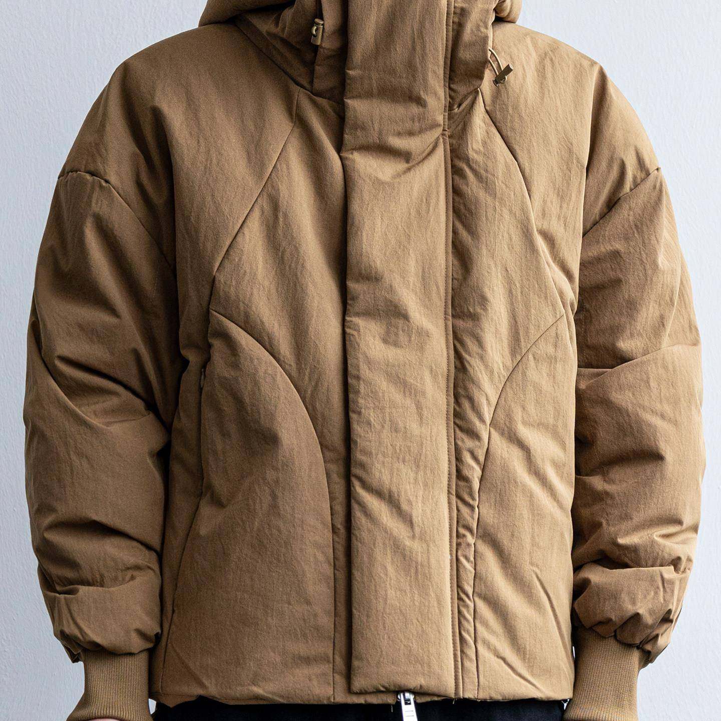 【法国轻奢品牌】解构设计感连帽羽绒服男冬季新款防风白鸭绒外套