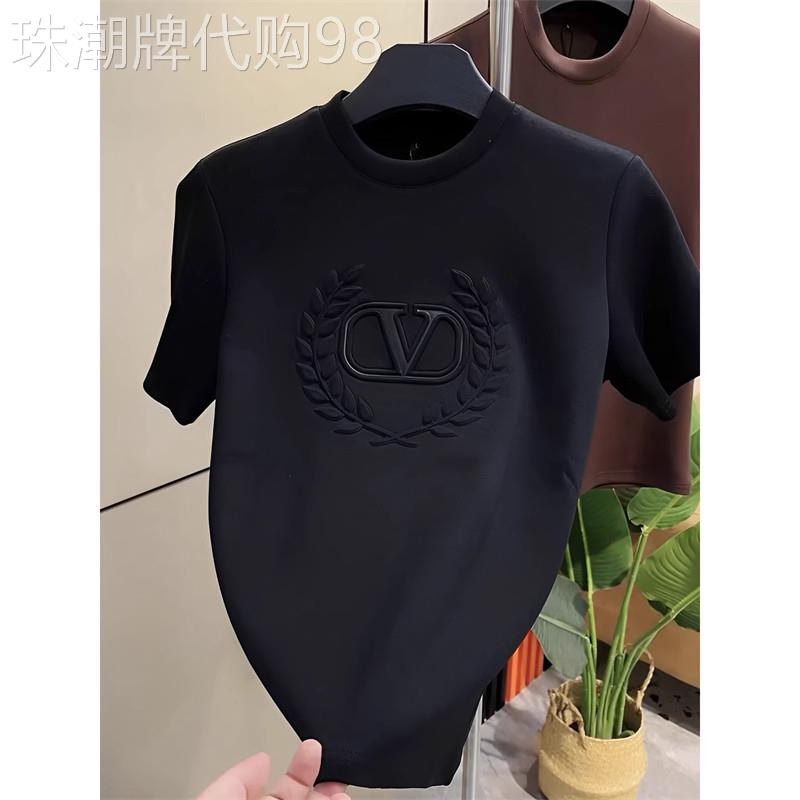 高端商务休闲T恤短袖男士2026新款欧货设计感半袖衫上衣夏季男款